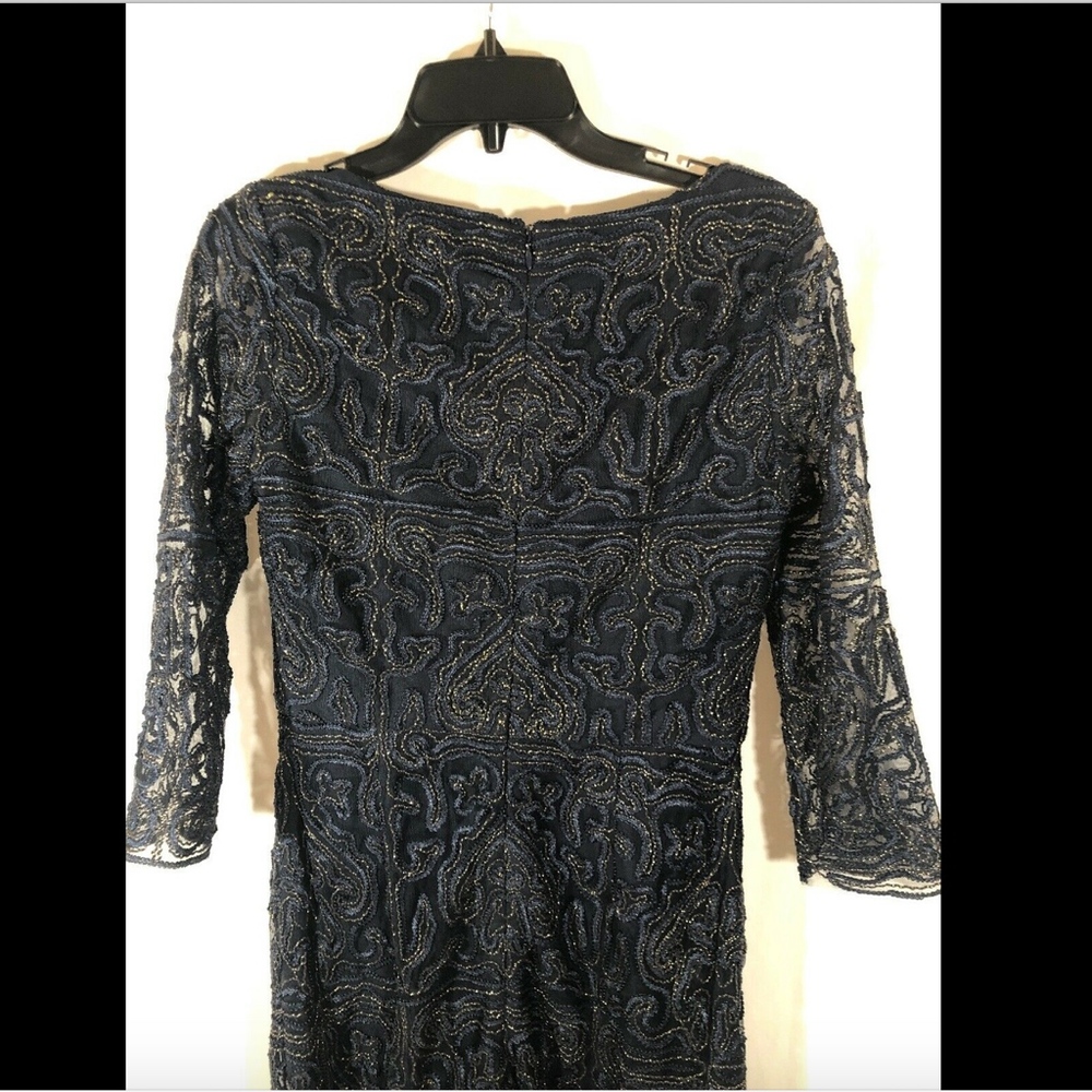 New Js Collections Metallic Soutache Evening Gown - image 7